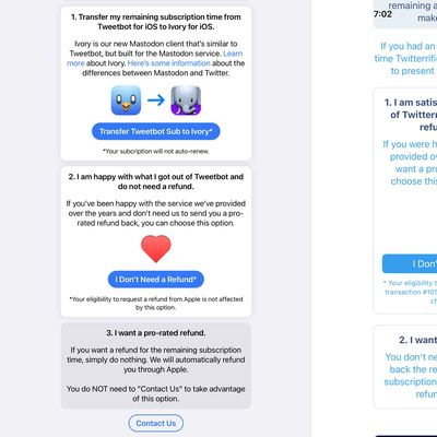 twitterrific tweetbot refund options